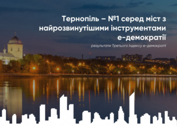 Тернопіль найвідкритіше місто України. Перше місце у рейтингу електронної демократії