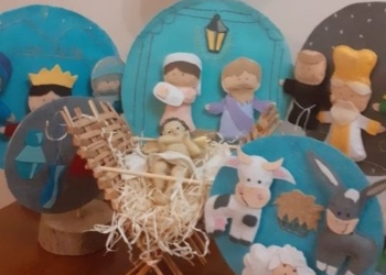 Тернополянка Ірина Абрам’юк створила Різдвяну шопку з фетру