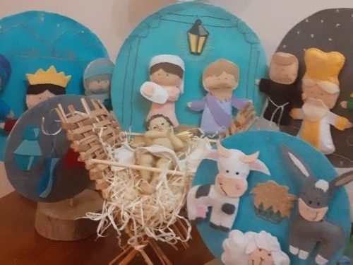 Тернополянка Ірина Абрам’юк створила Різдвяну шопку з фетру