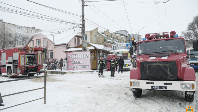 У Тернополі загорівся магазин