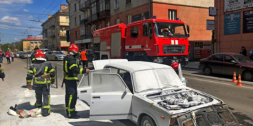 У центрі Тернополя горів автомобіль