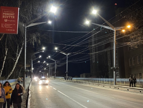 В рамках проєкту «Світло без ртуті» у Тернополі модернізували вуличне освітлення на 47-ох вулицях