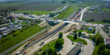 У Тернополі триває будівництво дворівневої транспортної розв’язки