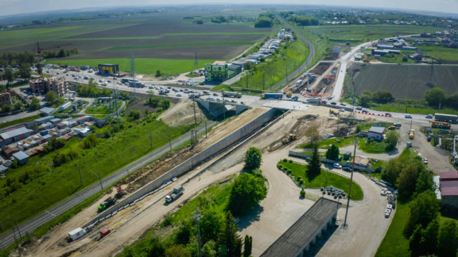 У Тернополі триває будівництво дворівневої транспортної розв’язки