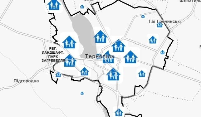 Доступні дані: у Тернополі оновили інформацію на інтерактивній карті