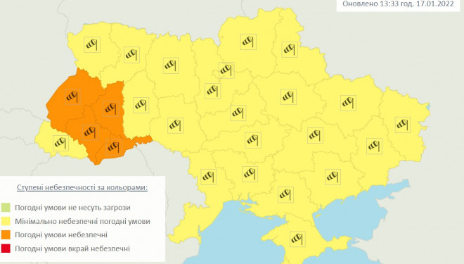 На Тернопільщині лютуватиме шквальний вітер: прогноз погоди на 17 січня
