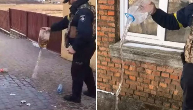 Виливають алкоголь та трощать тару: на Тернопільщині взялися знищувати сурогат (Відео)