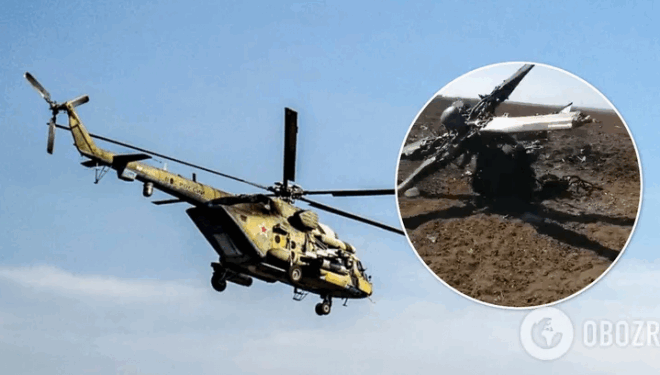 «Не долетів на навчання»: у ЗСУ показали збитий ворожий Мі-35 (Відео)