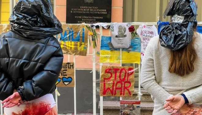 В Естонії протестували проти ґвалтувань українських жінок і дітей російськими солдатами