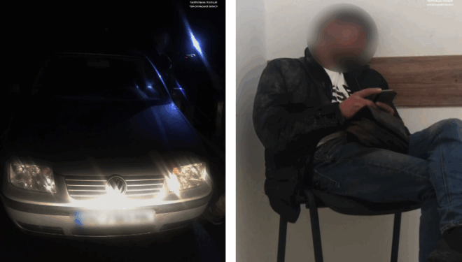 Неадекватний водій погрожував патрульним розправою – п’яний, без документів та в період комендантської години