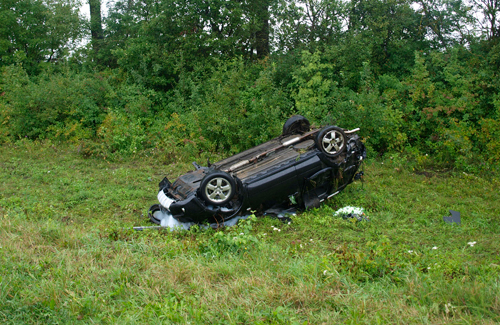 Внаслідок ДТП неподалік Збаража перевернувся автомобіль