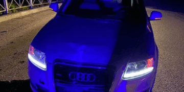 П’яний водій на Audi збив дорожній знак та втік – патрульні розшукали