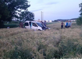 На трасі Почаїв – Кременець Citroen Berlingо збив пішохода після чого врізався у відбійник та злетів в кювет