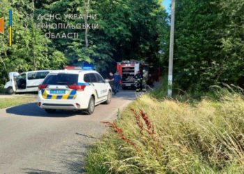 Неподалік Монастириська, що на Тернопільщині, на трасі «Івано-Франківськ – Тернопіль» загорівся автомобіль