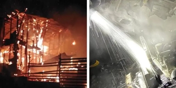 Вночі на Тернопільщині горіли будівля та два автомобіля. Що відомо