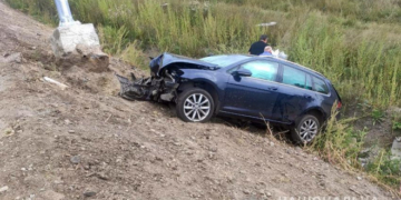 ДТП неподалік Тернополя, – 50 річний водій Volkswagen невпорався з керуванням і врізався у стовп