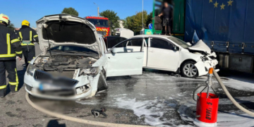 На виїзді з міста Тернополя, на автодорозі М-30, неподалік 154 км, сталася ДТП з потерпілими, – рух транспорту ускладнено