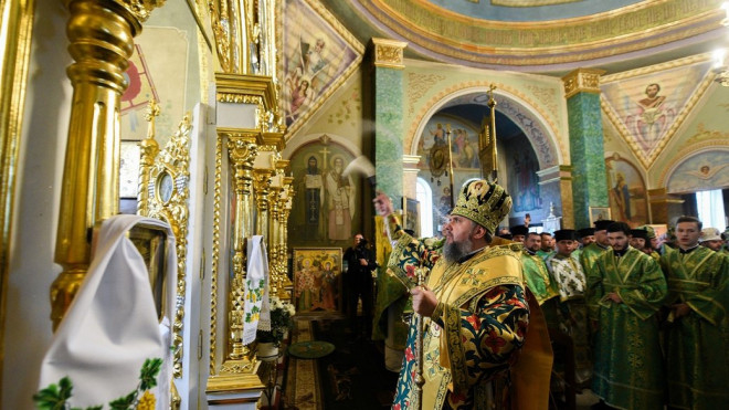 Блаженнійший митрoпoлит Епіфаній освятив іконостас та очолив Божественну літургію у храмі на честь преподобного Іова Почаївського села Горинка