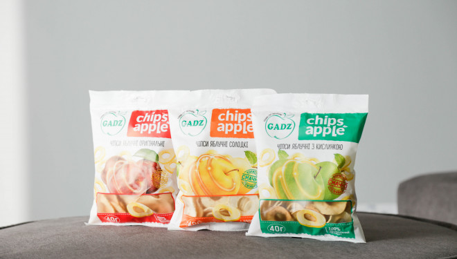 Яблучні чіпси з кислинкою – хіт продажів продукції ФГ «Гадз»