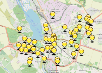 У мережі з’явилася інтерактивна карта електропостачання Тернополя: можна переглянути на яких вулицях немає світла