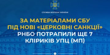 За матеріалами СБУ під нові «церковні санкції» РНБО потрапили ще 7 кліриків УПЦ (МП)
