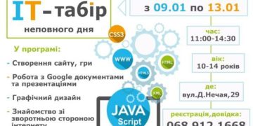 Підлітки Тернопільщини зможуть відвідувати IТ-табiр