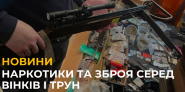 Граната і наркотики поміж трун: поліція затримала жителя Тернопільщини, за незаконне зберігання зброї