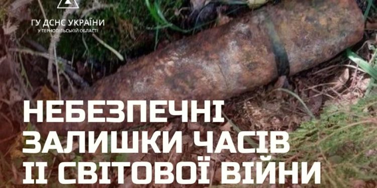 На Тернопільщині, під час обробки земельної ділянки, люди знайшли 10 боєприпасів
