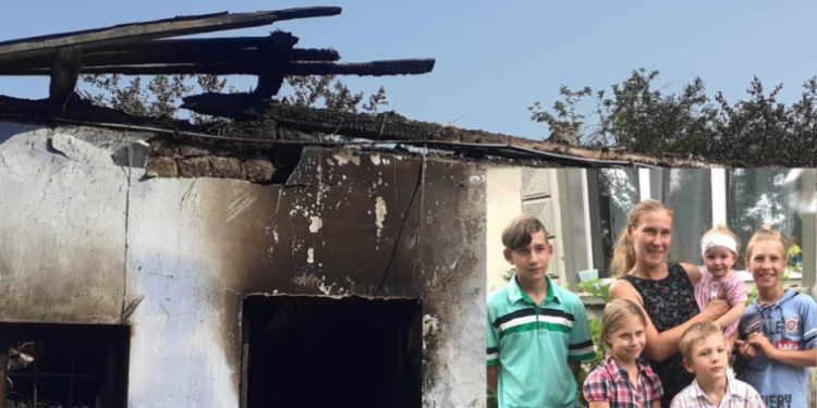 На Тернопільщині багатодітна сім’я залишилася без даху над головою