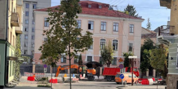 В центрі Тернополя перекрили вулицю Михайла Грушевського