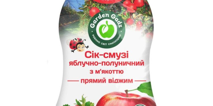 Новий формат соку “Garden Gadz” із системою No-Spill запустило Фермерське господарство “Гадз”