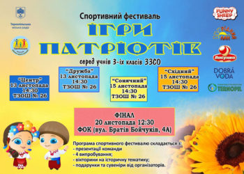Завтра у Тернополі відбудуться фінальні змагання “Ігор патріотів – 2023”
