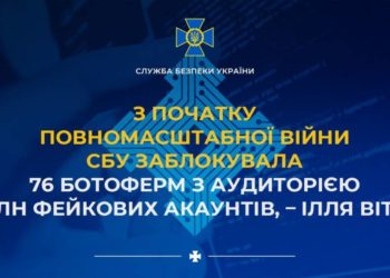 З початку повномасштабної війни СБУ заблокувала 76 ботоферм з аудиторією 3 млн фейкових акаунтів, – Ілля Вітюк