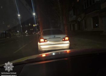 Патрульні Тернополя зупинили порушника ПДР, який їздив по центру міста з ознаками сп’яніння