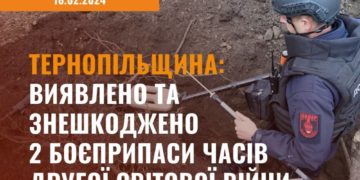 Піротехніки Тернопільщини знешкодили два артилерійські снаряди, які виявили у Золотниківській громаді