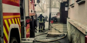 Пожежа в центрі Тернополя: причини загоряння встановлюються