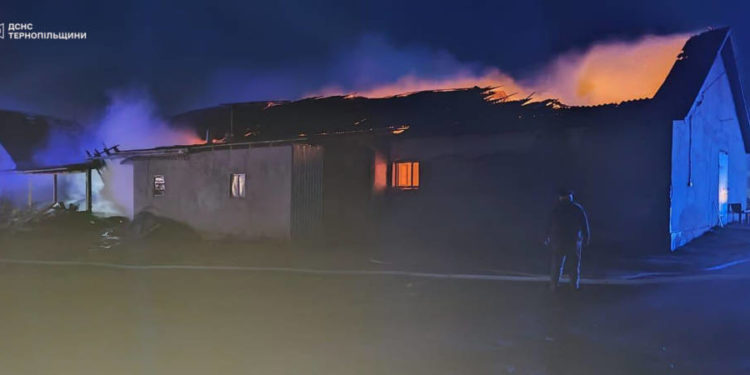 На фермі в Чортківському районі трапилася масштабна пожежа