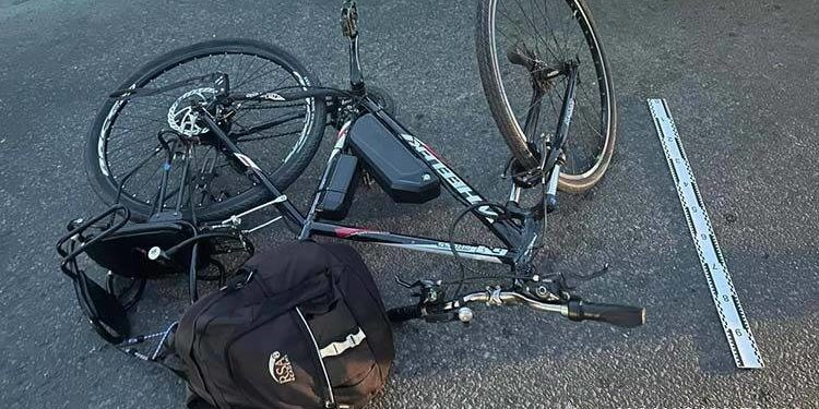 На вулиці Руській у Тернополі сталася аварія: велосипедист зіткнувся з Hyundai Sonata