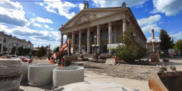 Ремонт дороги в Тернополі