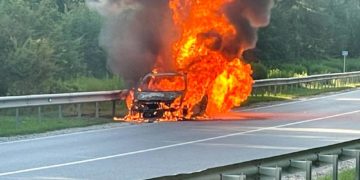 пожежа автівки в Кременецькій громаді