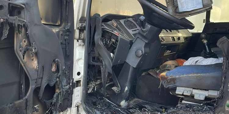 підпалене авто