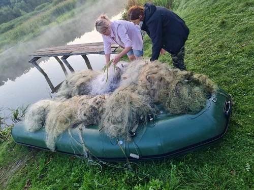 на Тернопільщині виявили браконьєрські сітки