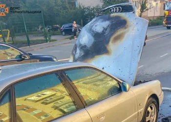 на Тернопільщині згоріла автівка