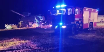 на Тернопільщині згорів комбайн