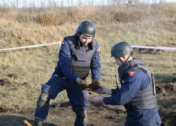 піротехніки знешкодили снаряд