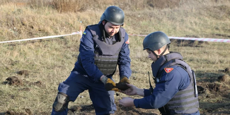 піротехніки знешкодили снаряд