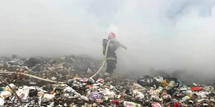 Пожежа сміттєзвалища