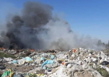 Горить сміттєзвалище