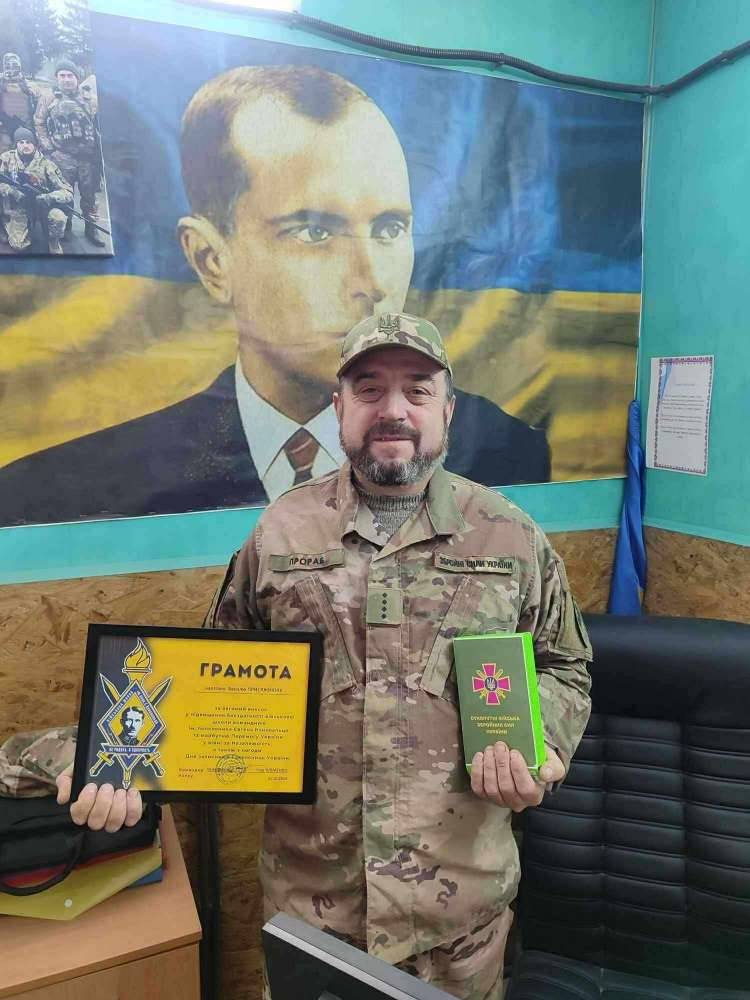 Василь Присяжнюк удостоєний Воєнного Хреста.