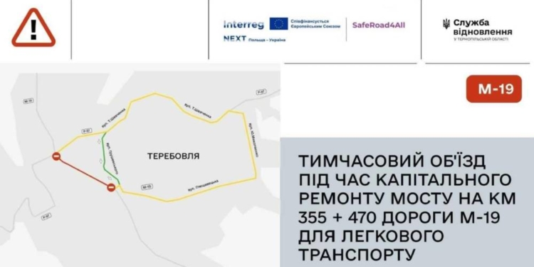 У Теребовлі на рік перекриють рух міжнародною трасою М-19